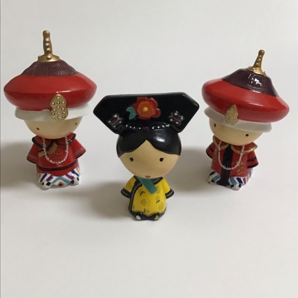 Bobble Head Dolls SET OF 3 Beijing China Palace Museum Gifts Souvenir Resin - Picture 2 of 10
